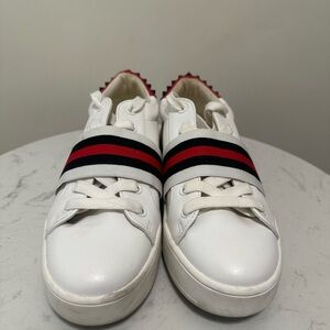 Steve Madden Kids White Sneakers with Red and Black Accents